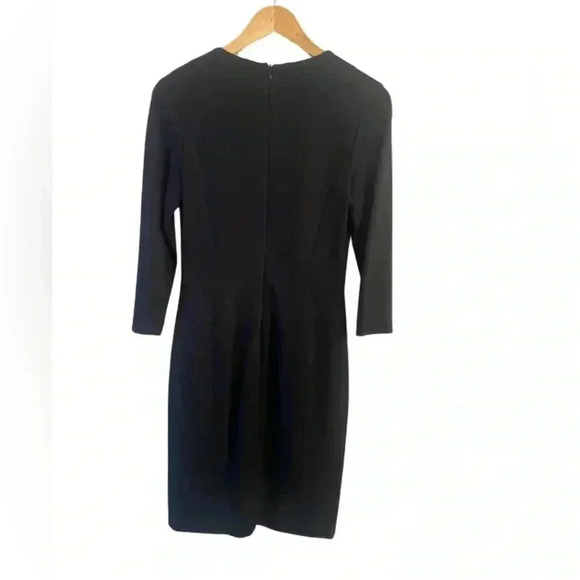 Peserico Black Mini Dress, Italian Designer Size 42 US Size 6 Quiet Luxury - Picture 4 of 10